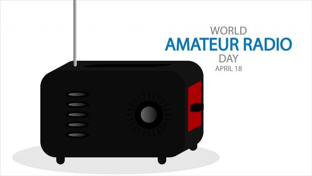 World Amateur Radio Day April 18, art video illustration.