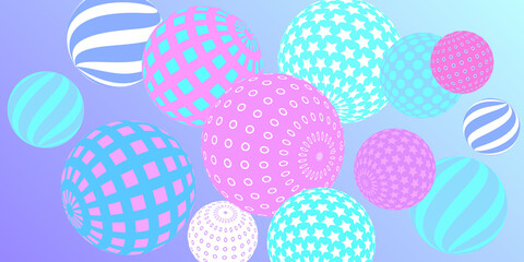 Retro 3d illustration abstract balls, great design for any purposes.