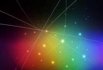 Fototapeta premium Dark Multicolor vector texture with triangles and circles.