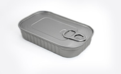 canned fish isolated on white background