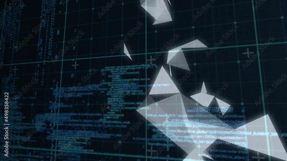 Poster animation of digital data processing over grid