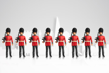 Queens guard model London concept - obrazy, fototapety, plakaty