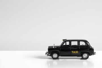 Black Model taxi London concept - obrazy, fototapety, plakaty