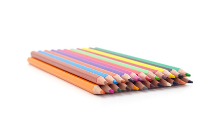 Many colorful pencils.