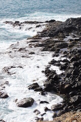 Waves breaking on volcanic rocks, Tenerife