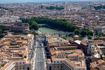 Aerial view of Rome