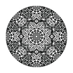 Circular pattern mandala art decoration elements
