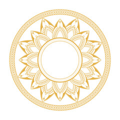 golden mandala emblem