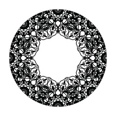 Circular pattern mandala art decoration elements
