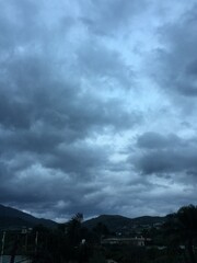 storm clouds over the city