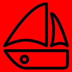 Fototapeta black pictograms on a red background obraz