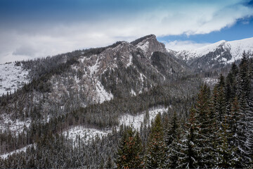 peaks of the Tatra mountains.Tatrzanski park.