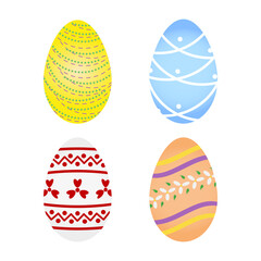 Easter Eggs with ornament pattern vector illustration design