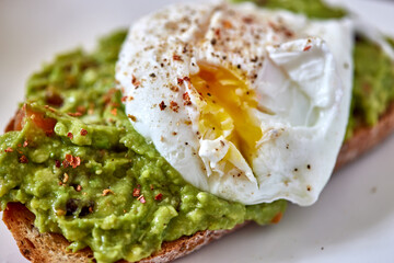  Avocado Toast with Egg on the plate