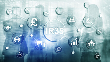 IR35 finance concept. United Kingdom tax law, tax avoidance