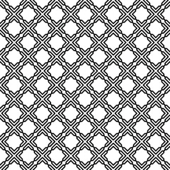 Black and white seamless pattern texture. Greyscale ornamental graphic design. Mosaic ornaments. Pattern template. Vector illustration. EPS10.