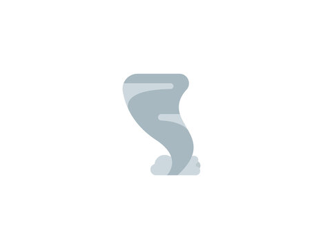 Tornado vector flat emoticon. Isolated Tornado illustration. Tornado icon