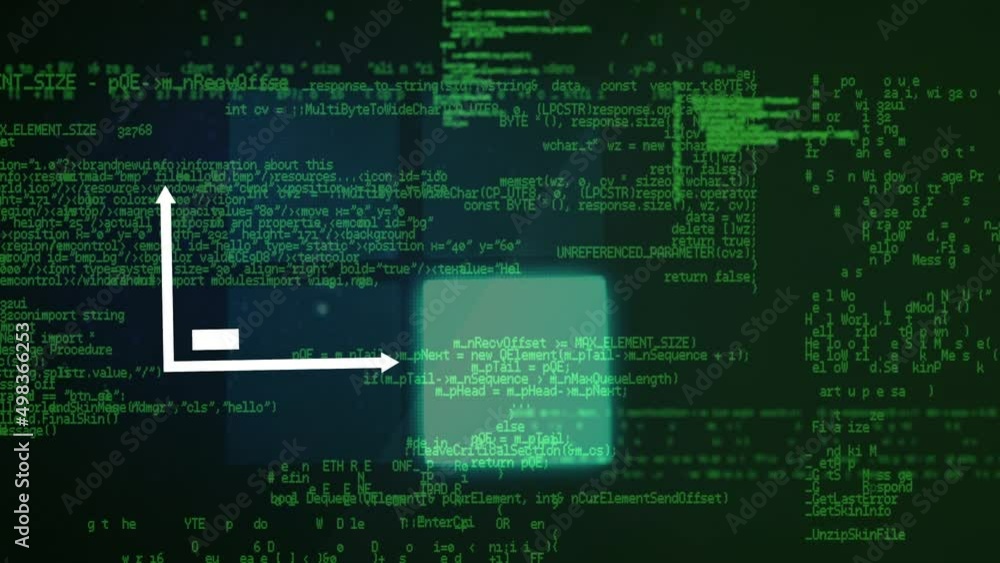 Poster animation of graph over data processing