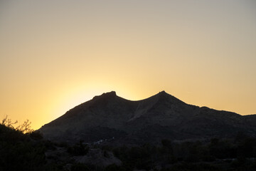 Fototapeta na wymiar Sunset at the Vasquez Rocks