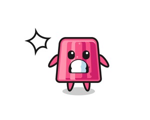 Obraz premium jelly character cartoon with shocked gesture