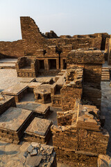 Mardan Takht-i-Bahi Throne of the Water Spring View of the Buddhist Monastery at sunset. Pakistan