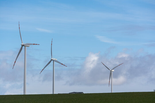 Wind turbine in the field