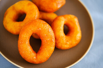 Lokma, sweet pastries, traditional Arabic or Turkish dessert.