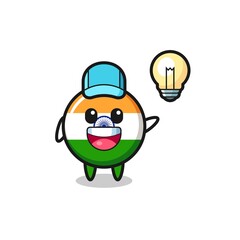 india character cartoon getting the idea