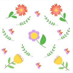 Spring_flowers_pattern
Pattern with spring flowers and butterflies on a white background. Seamless vector floral pattern.
