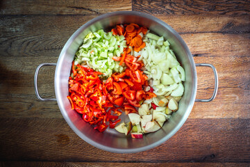 fresh vegetables in the  kitchen