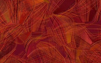 Dark Red vector texture with abstract forms.
