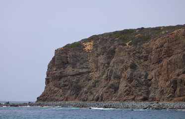 Fototapeta na wymiar Head Rock in Dana Point Harbor CA