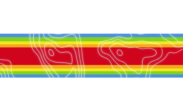 Animation of moving lines over rainbow lgbt flag