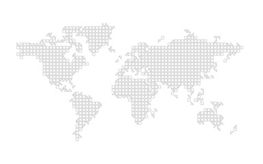 Fototapeta na wymiar World map dotted vector mosaic