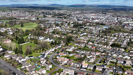 Aerial photo of Ballymena Residential housing areas County Antrim N Ireland