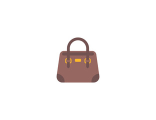 Handbag vector flat emoticon. Isolated Women’s Bag illustration. Handbag icon