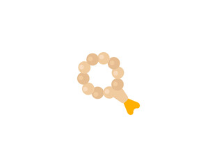 Prayer Beads vector flat emoticon. Isolated Prayer Beads illustration. Prayer Beads icon
