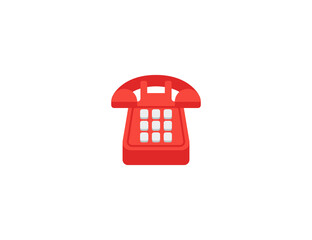 Telephone vector flat emoticon. Isolated Rotary Phone  illustration. Telephone icon