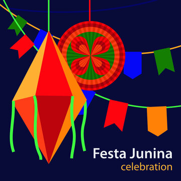 Festa Junina celebration simple illustration