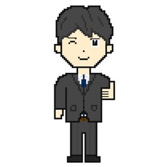 Pixel art gooding working men