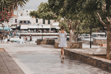 Woman in Agios Nikolaos, Greece