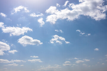 Naklejka na ściany i meble blue sky with clouds sky replacement texture