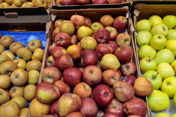 apples in a market