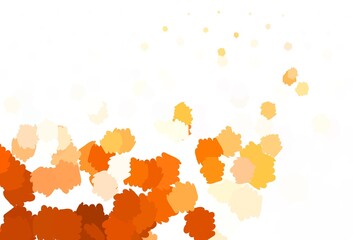 Light Orange vector background with abstract shapes.