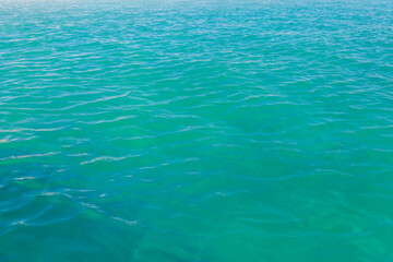 Obraz na płótnie Canvas Blue water texture background. Surface of sea or ocean