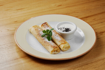 pancakes with cottage cheese and sour cream