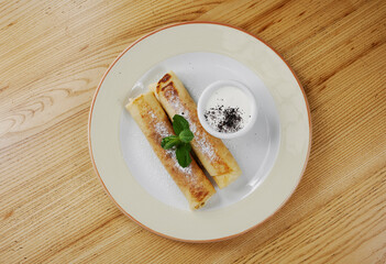 pancakes with cottage cheese and sour cream