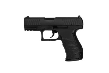Air gun. Modern pneumatic weapon for air soft, sports and entertainment. A dummy, a copy of a real...