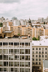 Panoramic view of Kyiv houses in Ukraine