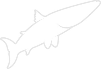 Barracuda Silhouette. Isolated Vector Animal Template for Logo Company, Icon, Symbol etc 